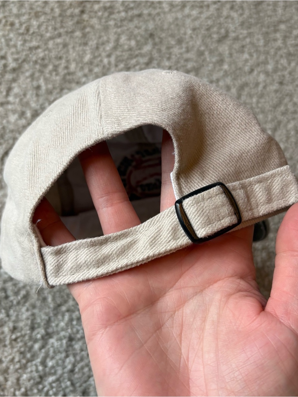 Vintage Marlboro Ride It Run It Climb It Hat Tan Gray Adjustable Cigarettes 90s - Picture 3 of 4